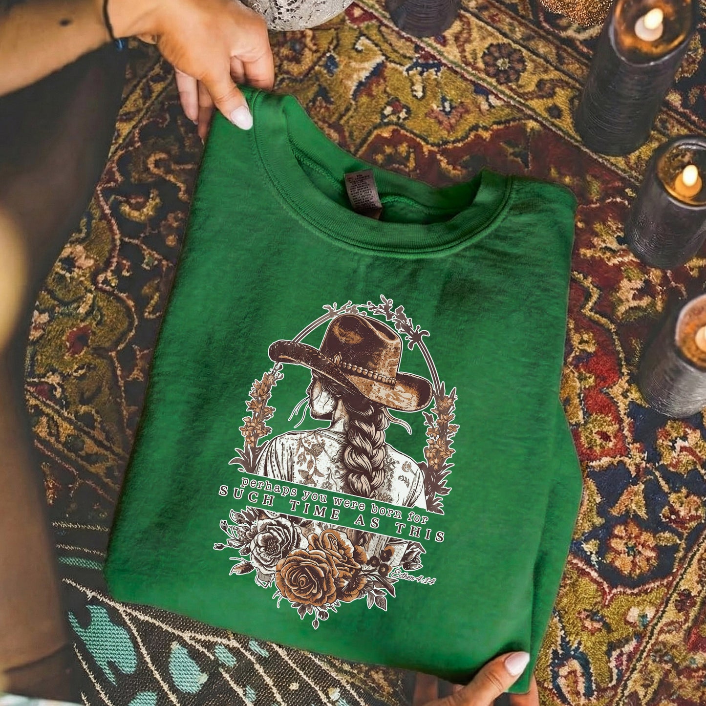 [COMFORT T-SHIRT] Perhaps You Were Born For Such a Time as This – Faith Floral