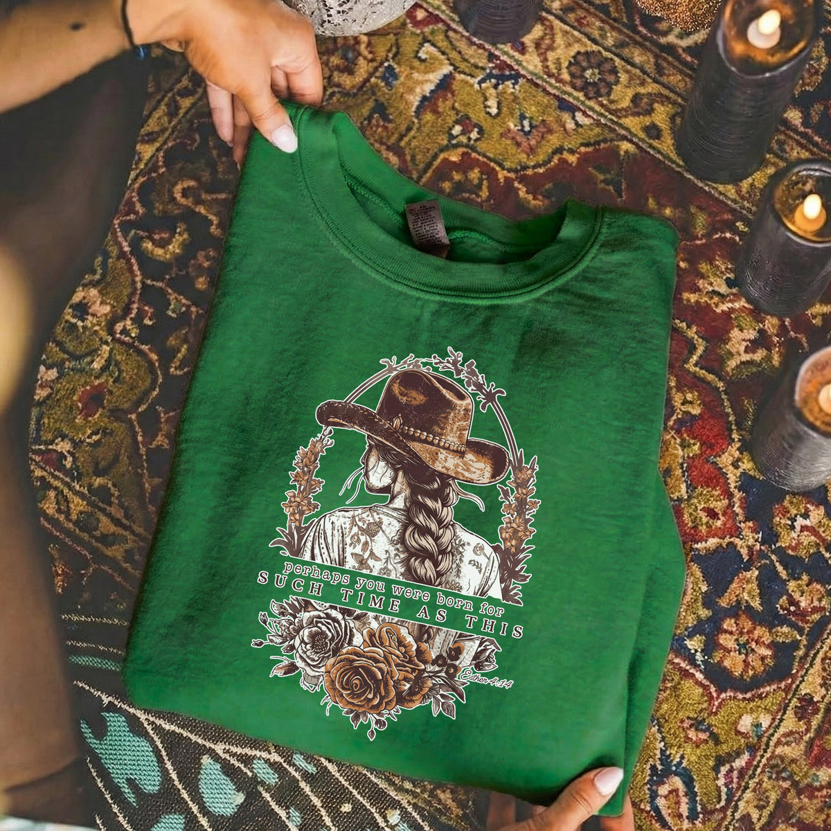 [COMFORT T-SHIRT] Perhaps You Were Born For Such a Time as This – Faith Floral