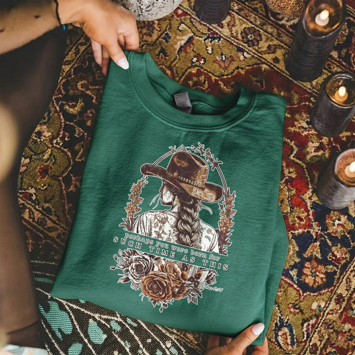 Perhaps You Were Born For Such a Time as This – Faith Floral – Unisex Tshirt / Hoodie / Sweatshirt - Faith Guided Life