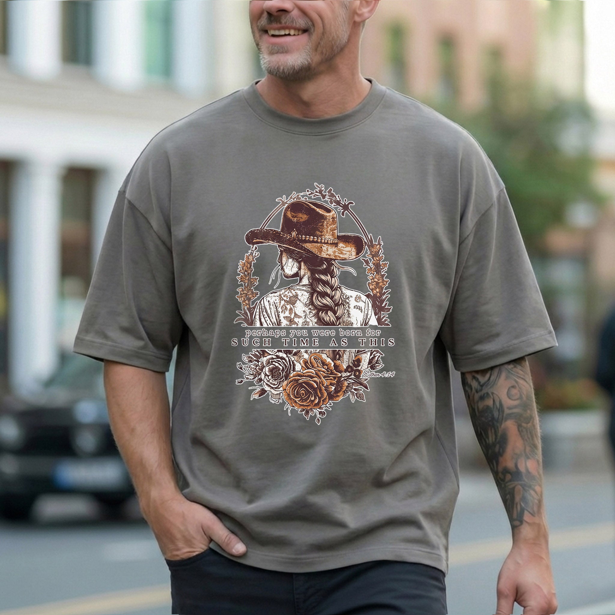 [COMFORT T-SHIRT] Perhaps You Were Born For Such a Time as This – Faith Floral