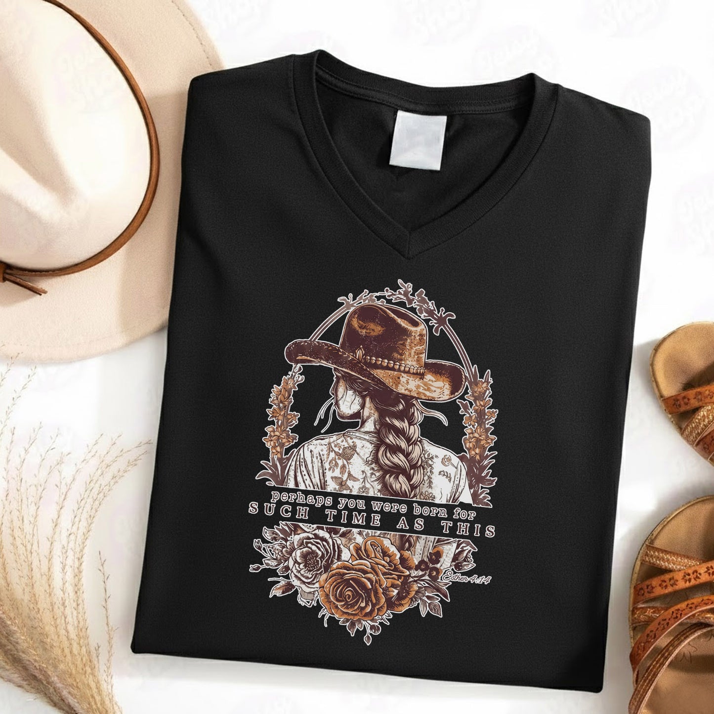 Perhaps You Were Born For Such a Time as This - V-Neck Christian Shirt