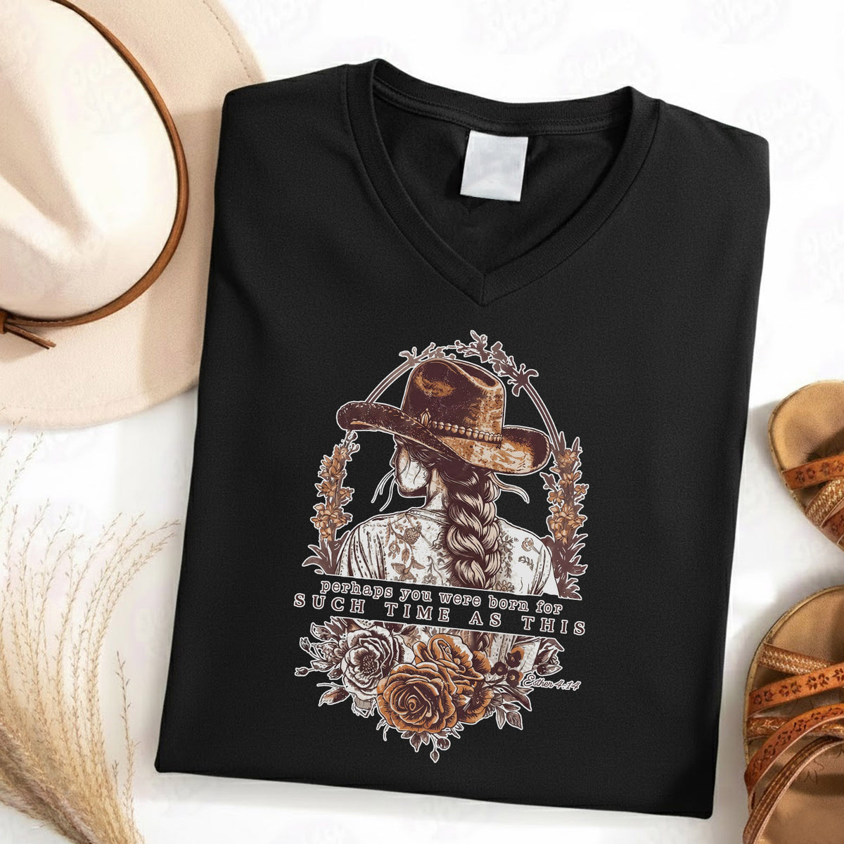 Perhaps You Were Born For Such a Time as This - V-Neck Christian Shirt