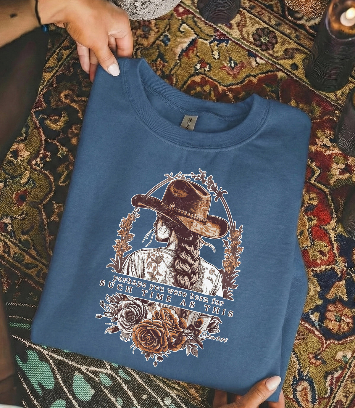 [COMFORT T-SHIRT] Perhaps You Were Born For Such a Time as This – Faith Floral