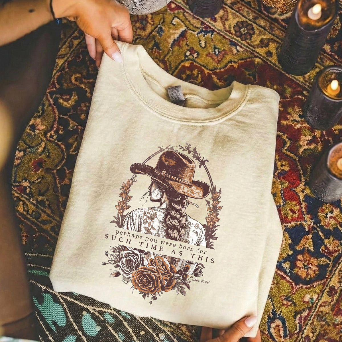 [COMFORT T-SHIRT] Perhaps You Were Born For Such a Time as This – Faith Floral