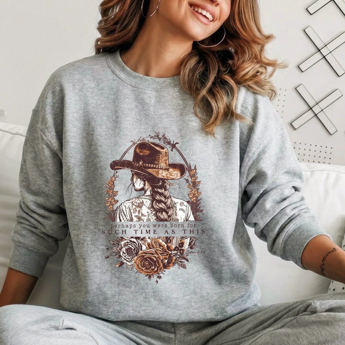 Perhaps You Were Born For Such a Time as This – Faith Floral – Unisex Tshirt / Hoodie / Sweatshirt - Faith Guided Life