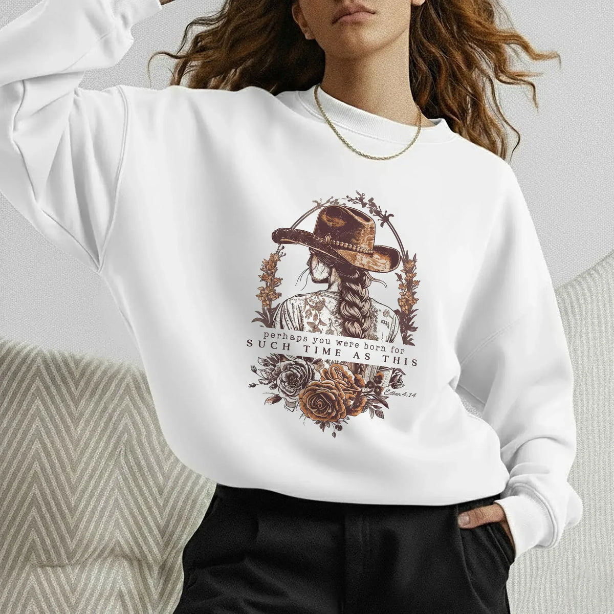 Perhaps You Were Born For Such a Time as This – Faith Floral – Unisex Tshirt / Hoodie / Sweatshirt - Faith Guided Life