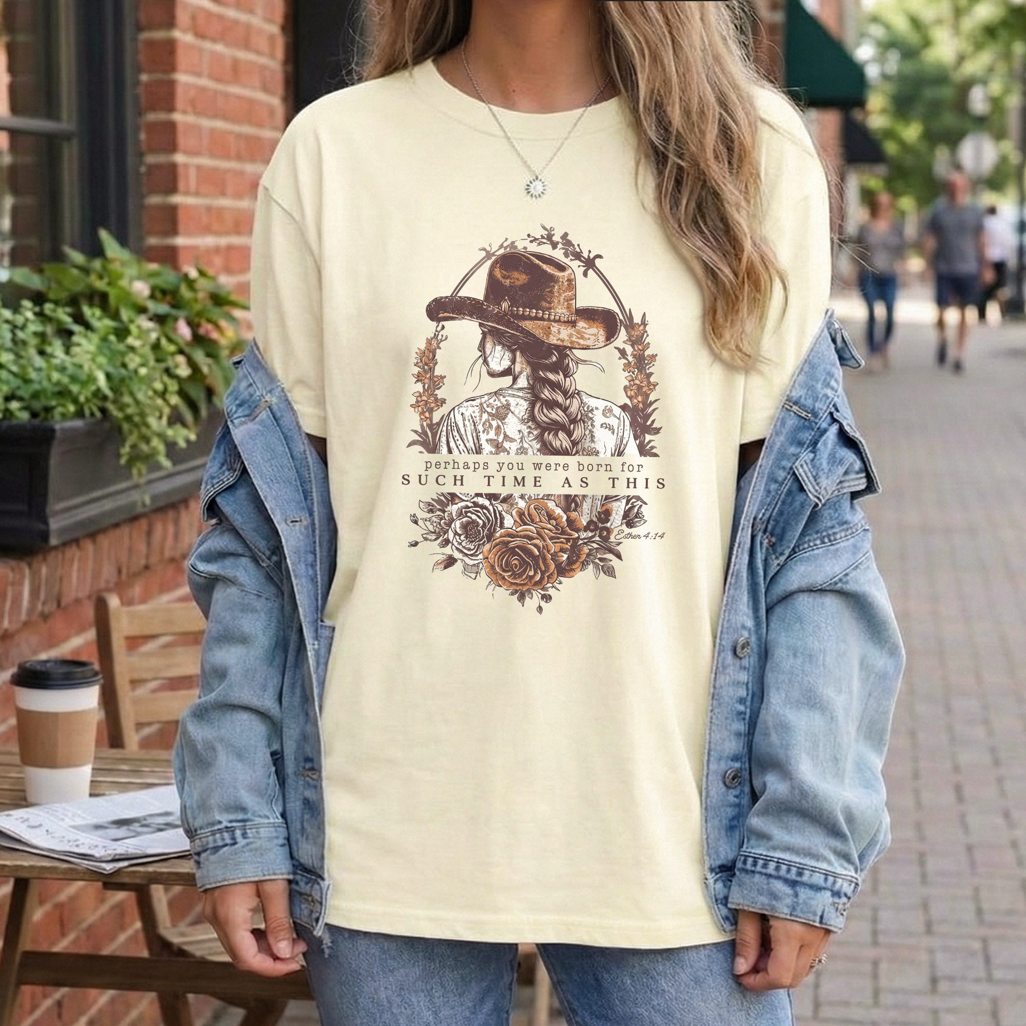 [COMFORT T-SHIRT] Perhaps You Were Born For Such a Time as This – Faith Floral