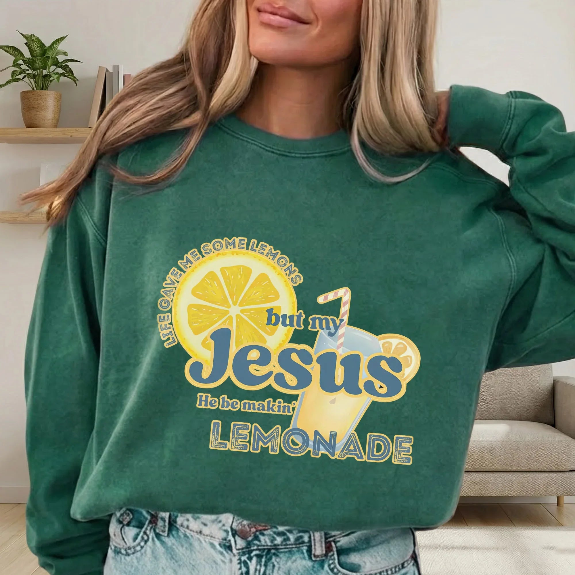 Jesus Makes Lemonade Retro Citrus Design – Faith Message – Unisex Tshirt / Hoodie / Sweatshirt - Faith Guided Life