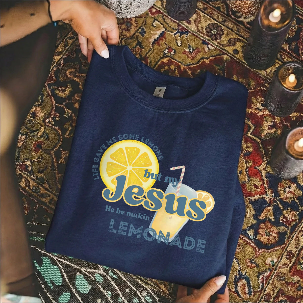 Jesus Makes Lemonade Retro Citrus Design – Faith Message – Unisex Tshirt / Hoodie / Sweatshirt - Faith Guided Life