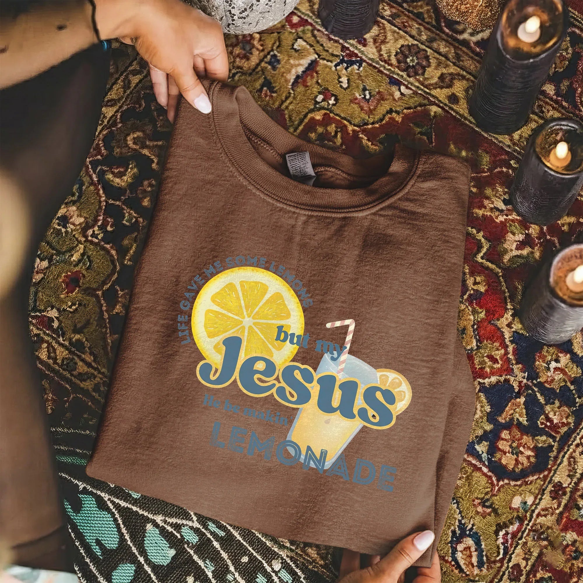 Jesus Makes Lemonade Retro Citrus Design – Faith Message – Unisex Tshirt / Hoodie / Sweatshirt - Faith Guided Life