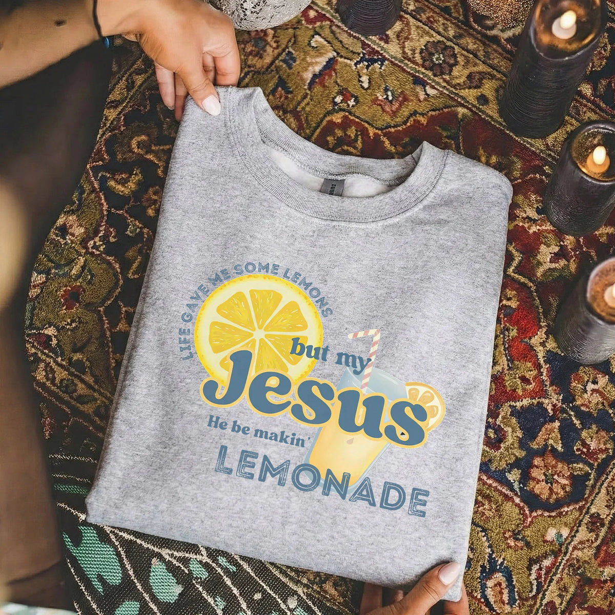 Jesus Makes Lemonade Retro Citrus Design – Faith Message – Unisex Tshirt / Hoodie / Sweatshirt - Faith Guided Life