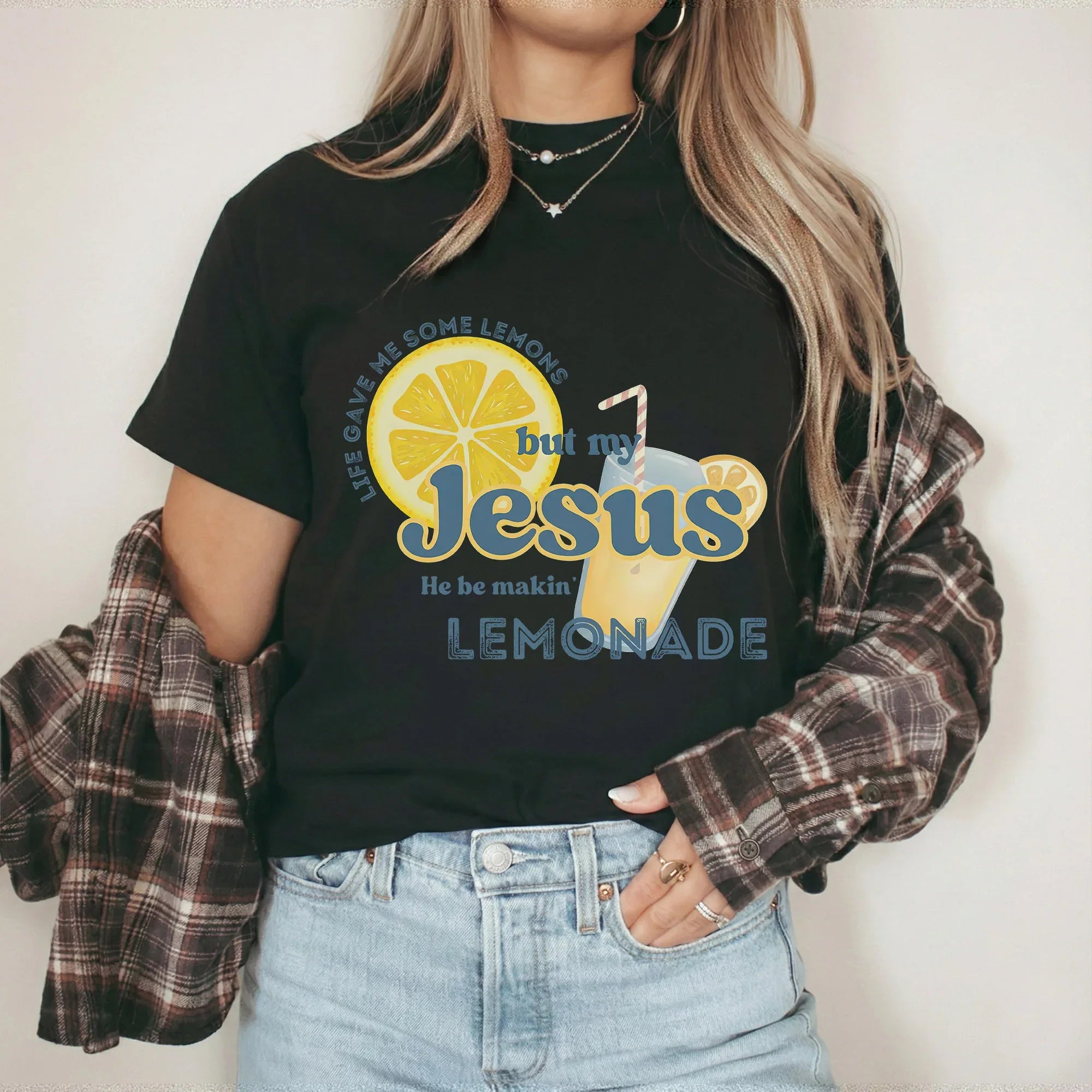 Jesus Makes Lemonade Retro Citrus Design – Faith Message – Unisex Tshirt / Hoodie / Sweatshirt - Faith Guided Life