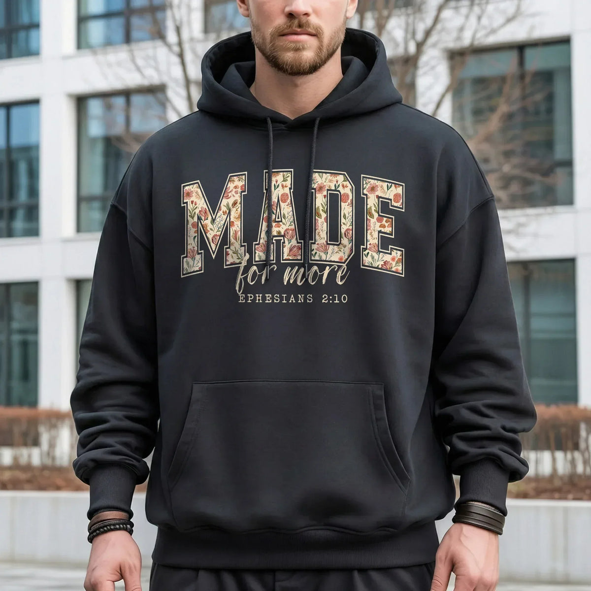 Made for More Floral Scripture Design – Christian Pattern – Unisex Tshirt / Hoodie / Sweatshirt - Faith Guided Life