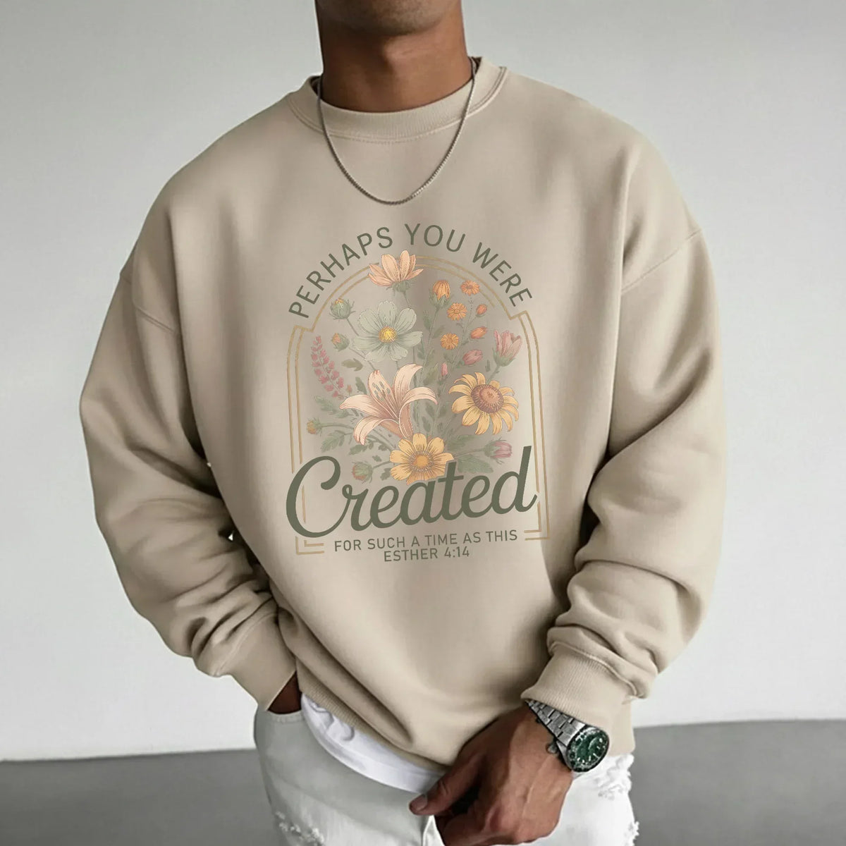 Perhaps You Were Created Vintage Floral Arch Design – Faith Floral – Unisex Tshirt / Hoodie / Sweatshirt - Faith Guided Life