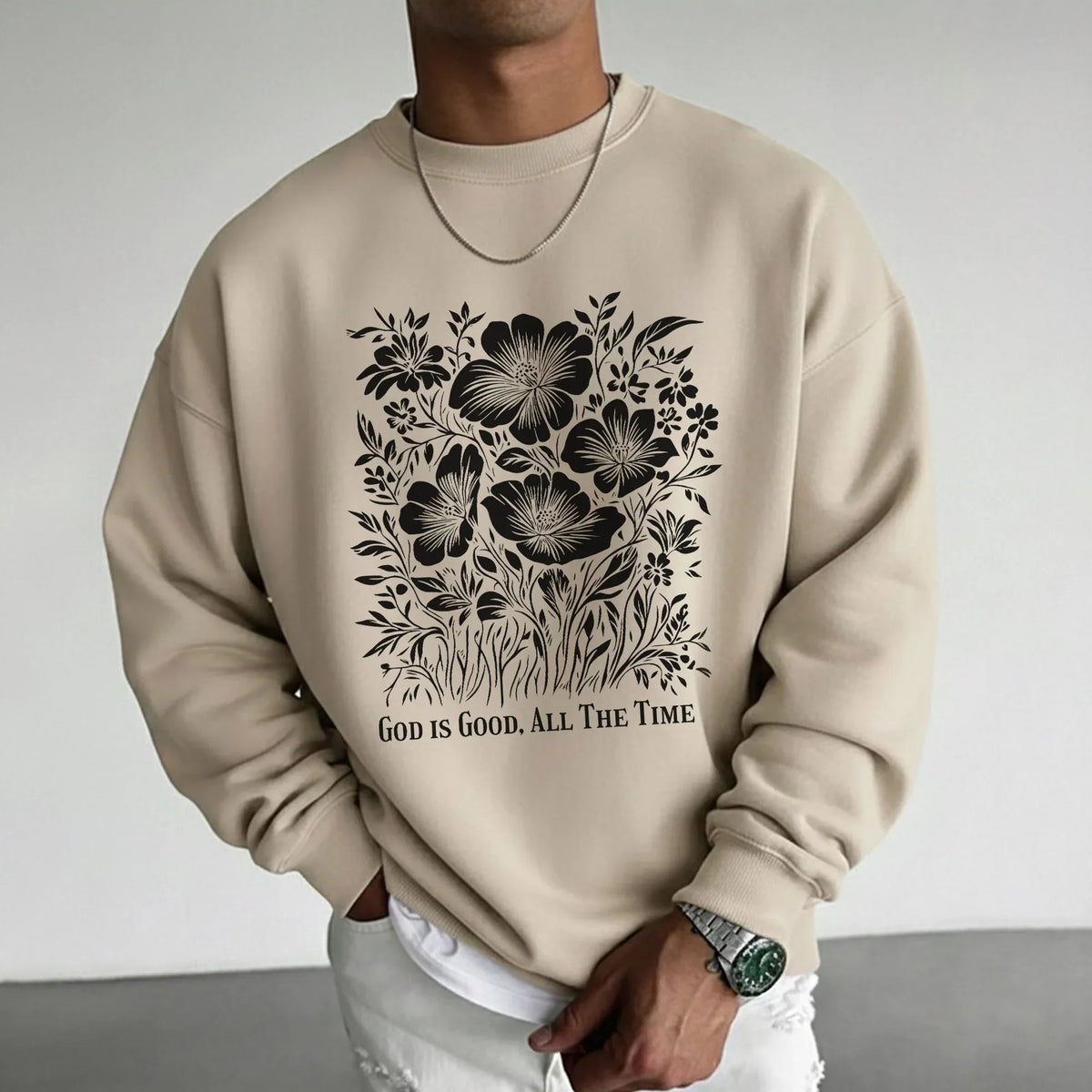 God Is Good All The Time Botanical Design – Faith Floral – Unisex Tshirt / Hoodie / Sweatshirt - Faith Guided Life