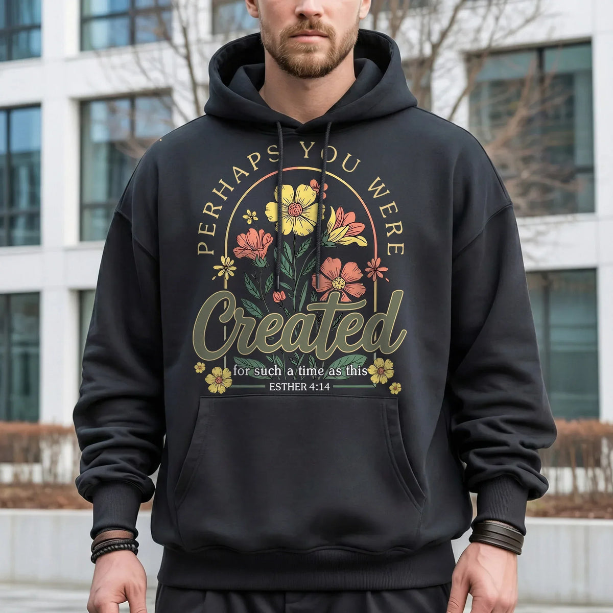 Perhaps You Were Created Floral Circle Design – Faith Floral – Unisex Tshirt / Hoodie / Sweatshirt - Faith Guided Life