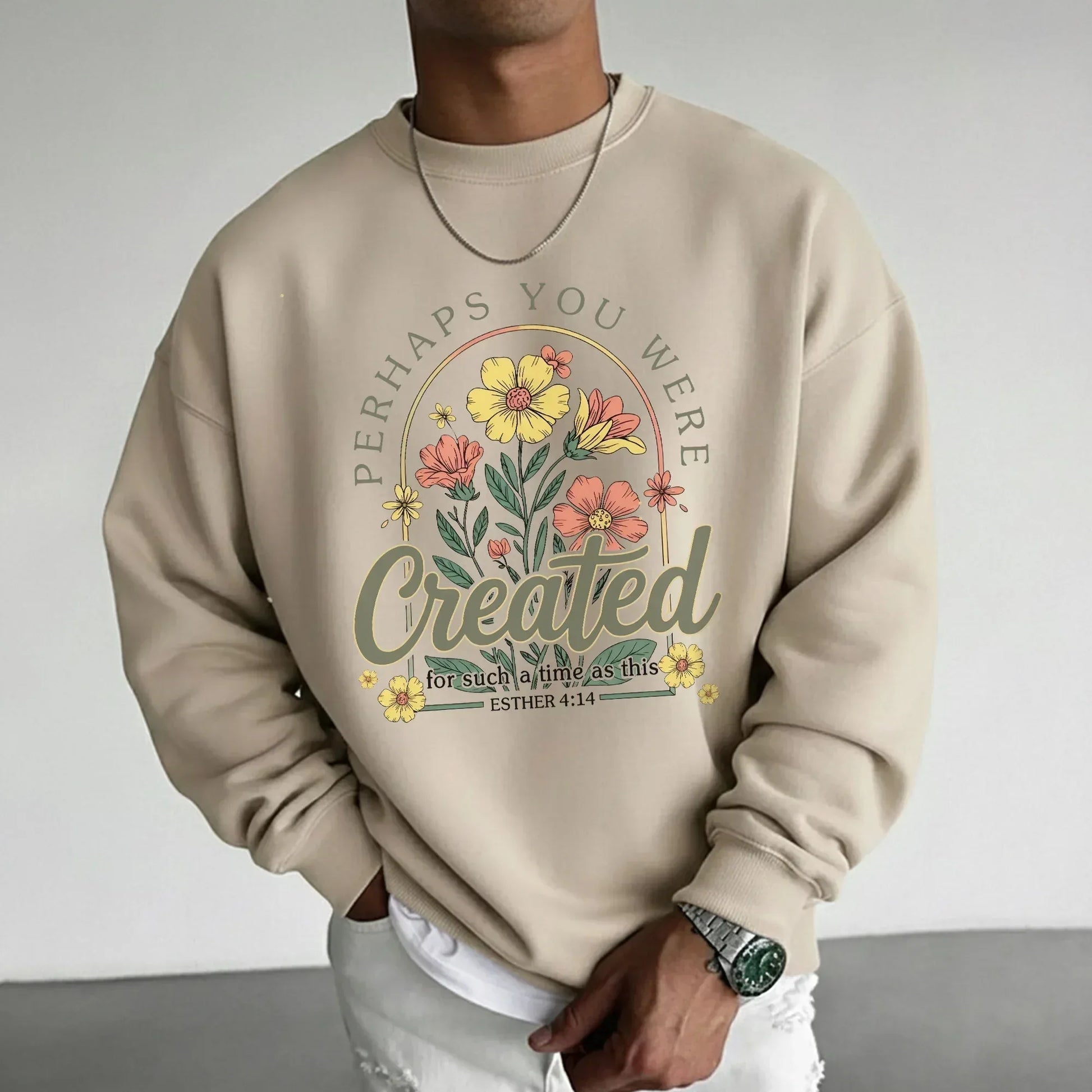 Perhaps You Were Created Floral Circle Design – Faith Floral – Unisex Tshirt / Hoodie / Sweatshirt - Faith Guided Life