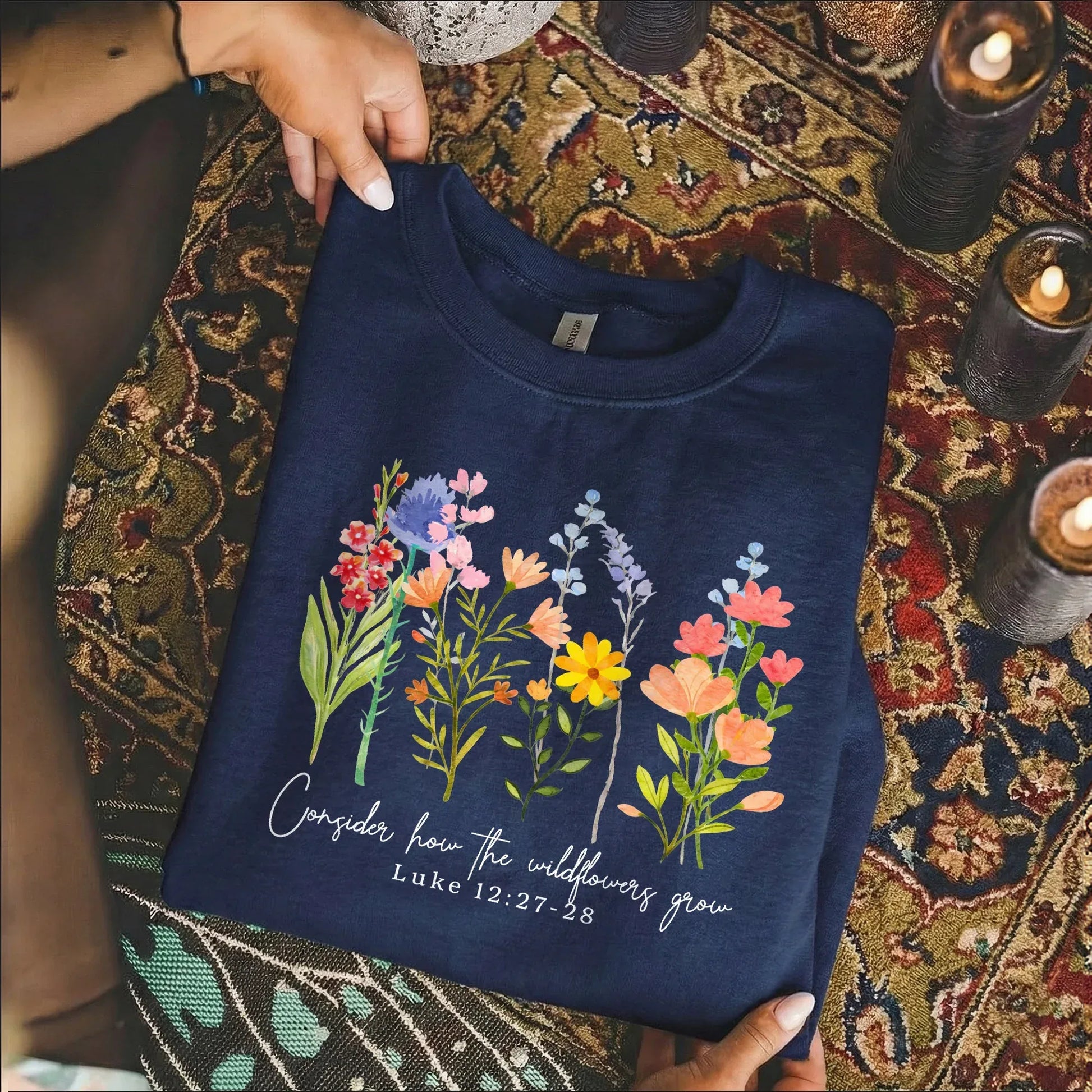 Consider How the Wildflowers Grow Design – Faith Floral – Unisex Tshirt / Hoodie / Sweatshirt - Faith Guided Life