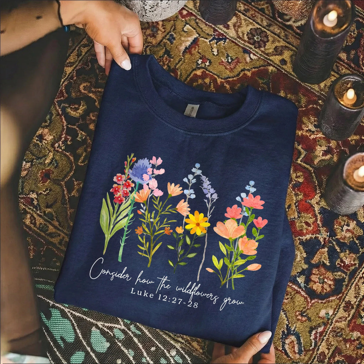 Consider How the Wildflowers Grow Design – Faith Floral – Unisex Tshirt / Hoodie / Sweatshirt - Faith Guided Life