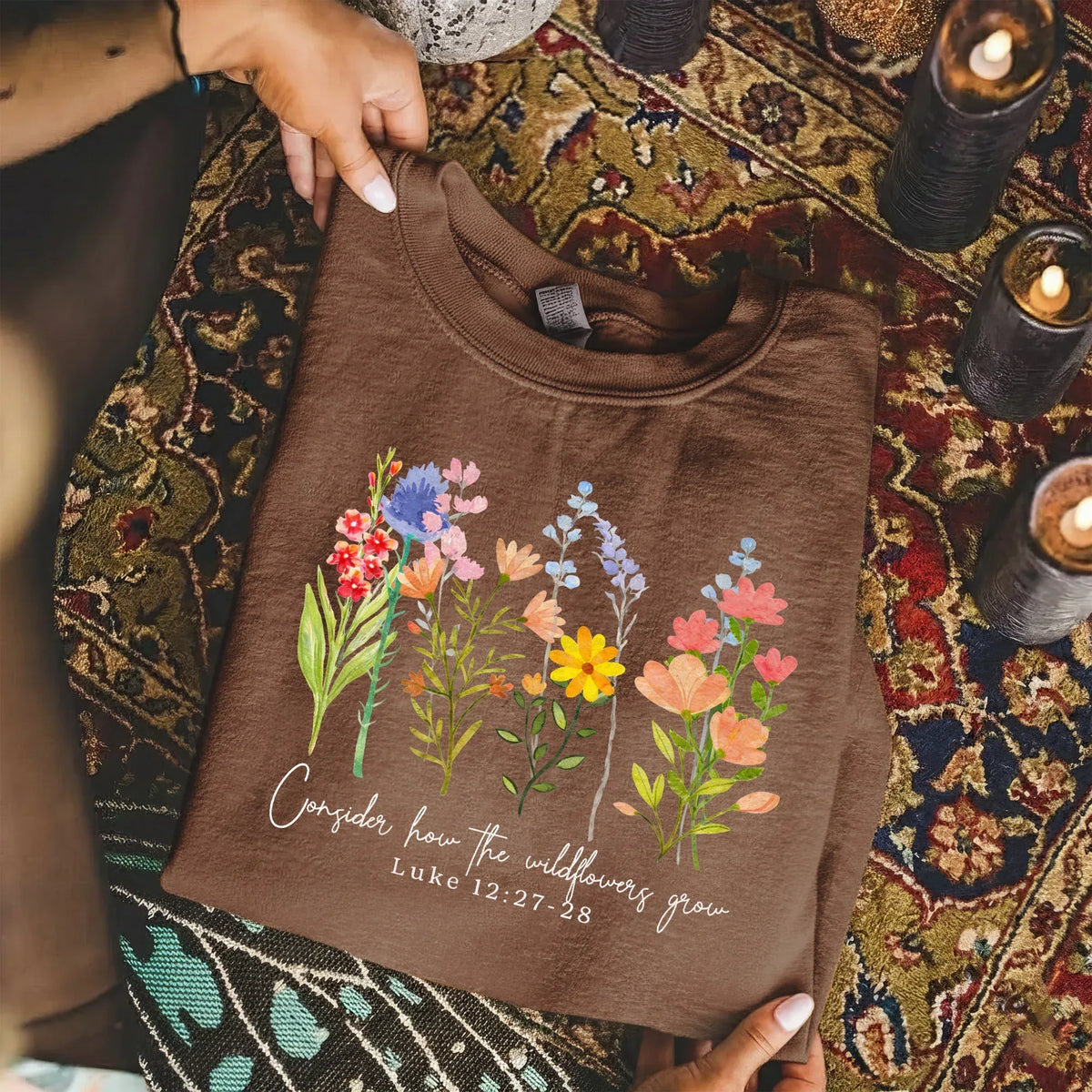 Consider How the Wildflowers Grow Design – Faith Floral – Unisex Tshirt / Hoodie / Sweatshirt - Faith Guided Life