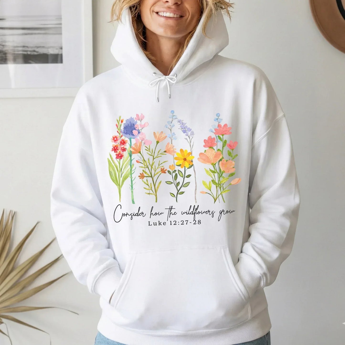 Consider How the Wildflowers Grow Design – Faith Floral – Unisex Tshirt / Hoodie / Sweatshirt - Faith Guided Life