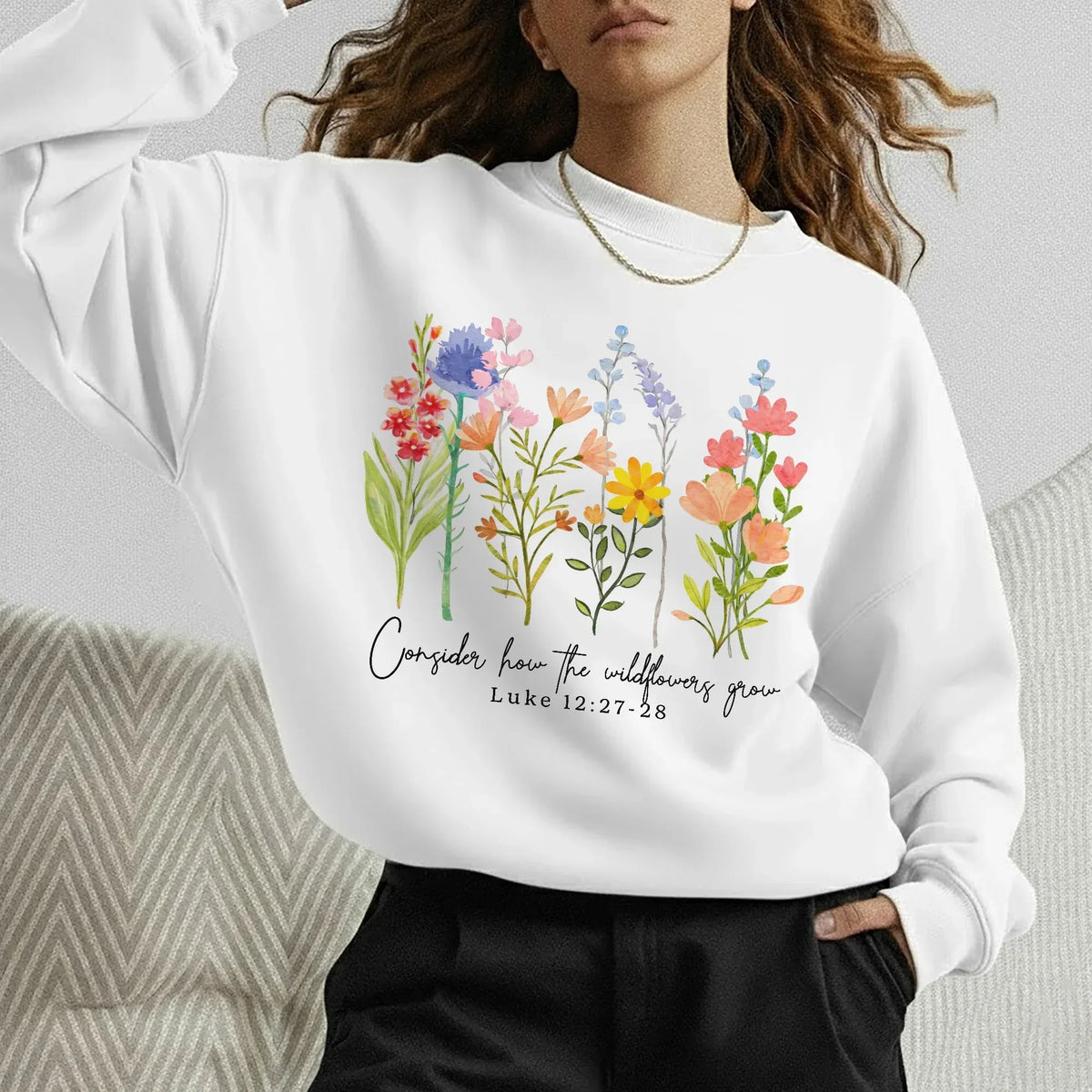 Consider How the Wildflowers Grow Design – Faith Floral – Unisex Tshirt / Hoodie / Sweatshirt - Faith Guided Life