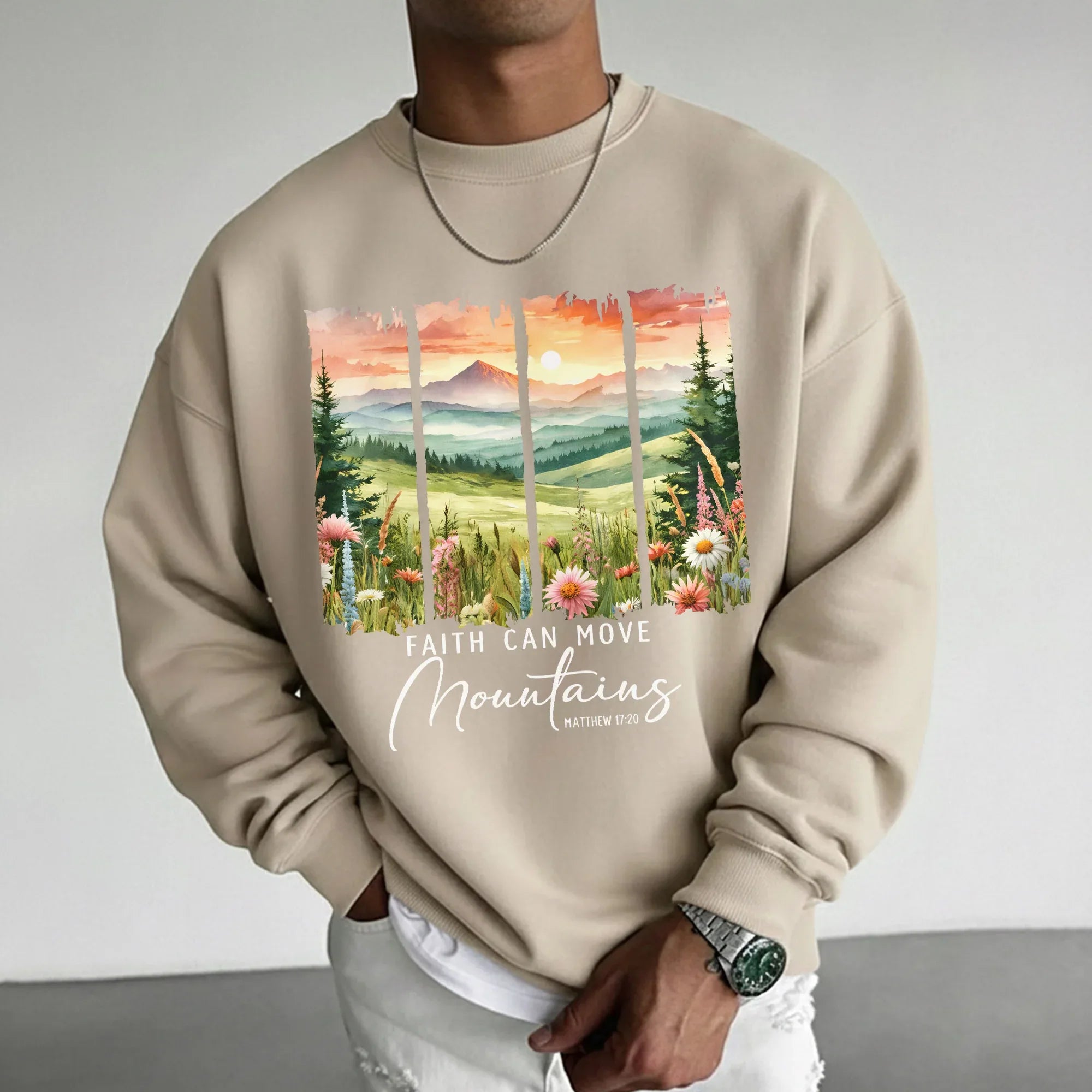 Faith Can Move Mountains Landscape Design – Landscape of Creation – Unisex T-shirt / Hoodie / Sweatshirt - Faith Guided Life