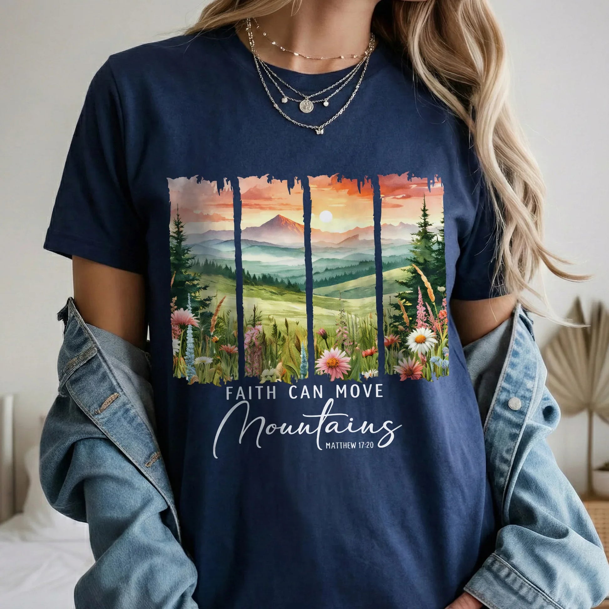 Faith Can Move Mountains Landscape Design – Landscape of Creation – Unisex T-shirt / Hoodie / Sweatshirt - Faith Guided Life
