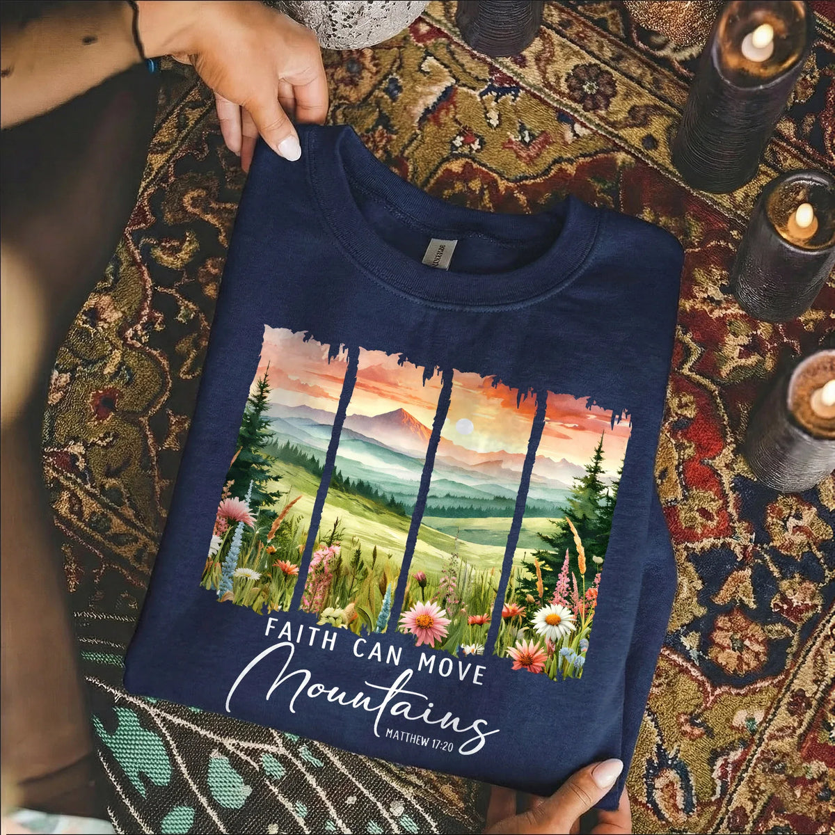 Faith Can Move Mountains Landscape Design – Landscape of Creation – Unisex T-shirt / Hoodie / Sweatshirt - Faith Guided Life