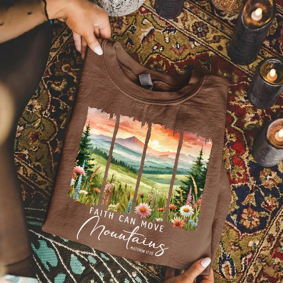 Faith Can Move Mountains Landscape Design – Landscape of Creation – Unisex T-shirt / Hoodie / Sweatshirt - Faith Guided Life