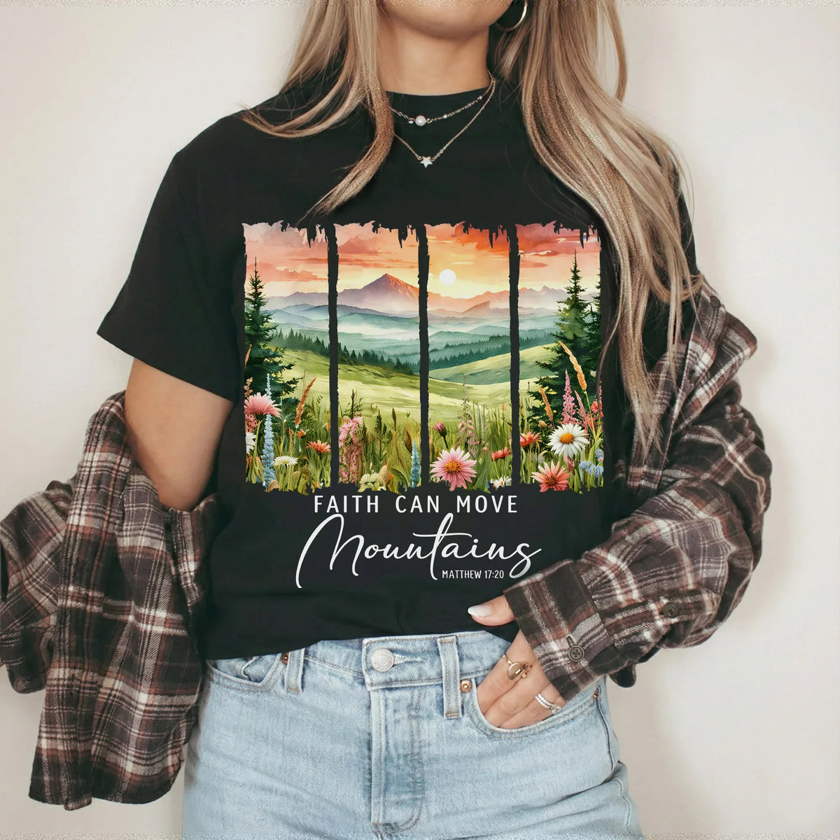 Faith Can Move Mountains Landscape Design – Landscape of Creation – Unisex T-shirt / Hoodie / Sweatshirt - Faith Guided Life
