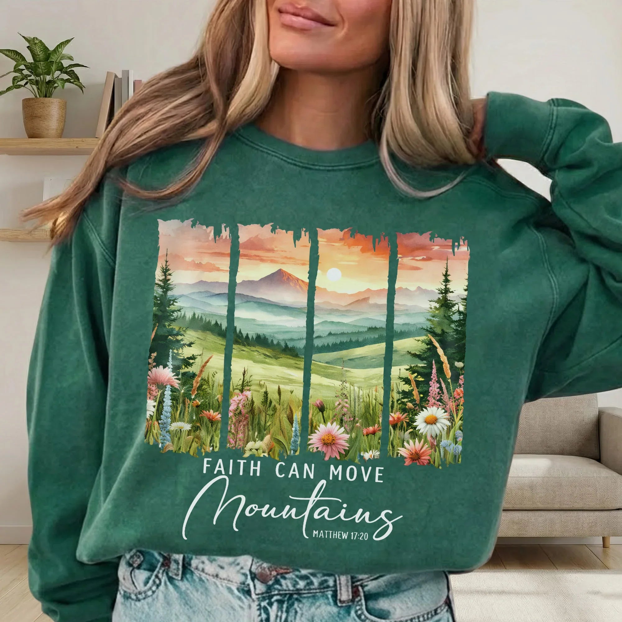 Faith Can Move Mountains Landscape Design – Landscape of Creation – Unisex T-shirt / Hoodie / Sweatshirt - Faith Guided Life