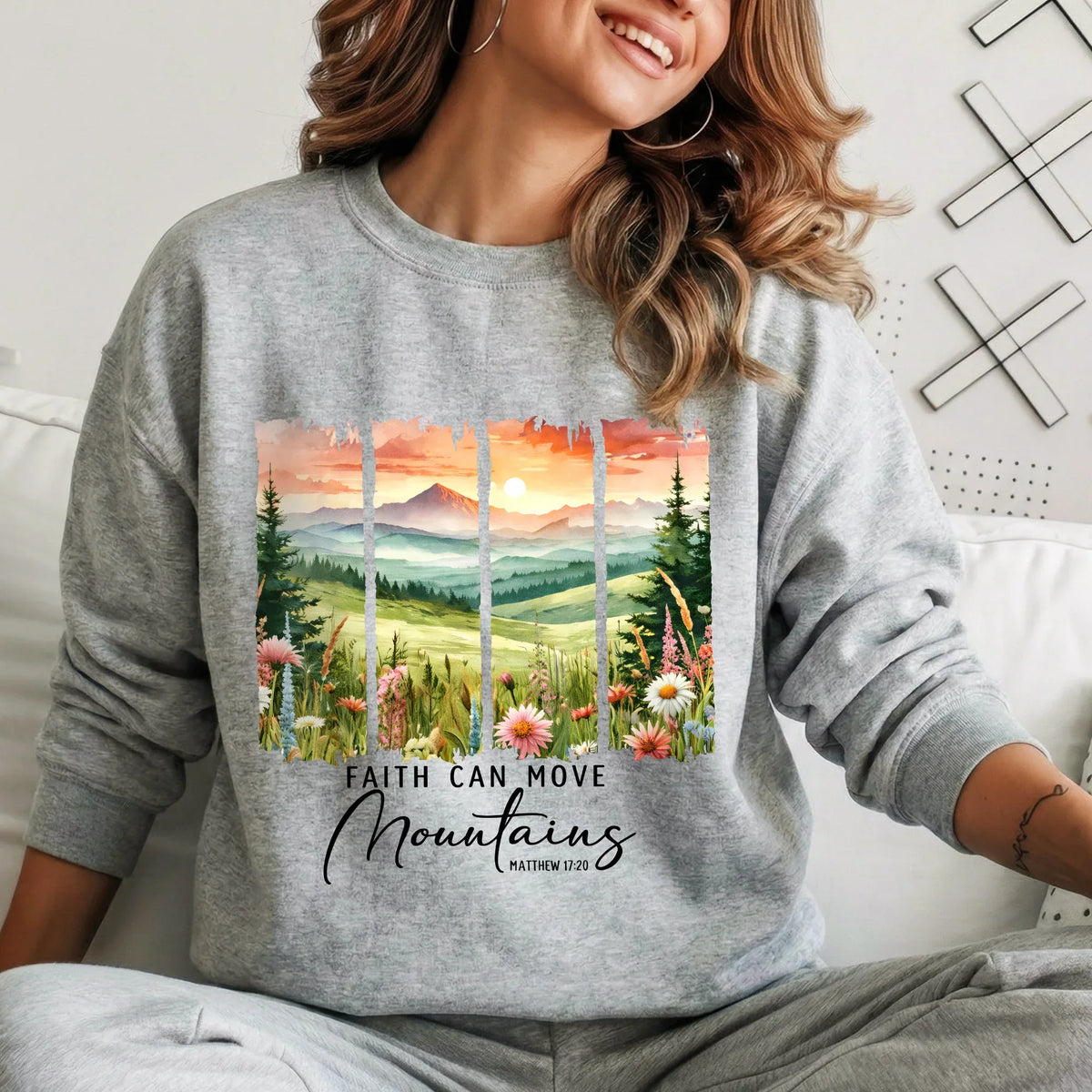 Faith Can Move Mountains Landscape Design – Landscape of Creation – Unisex T-shirt / Hoodie / Sweatshirt - Faith Guided Life