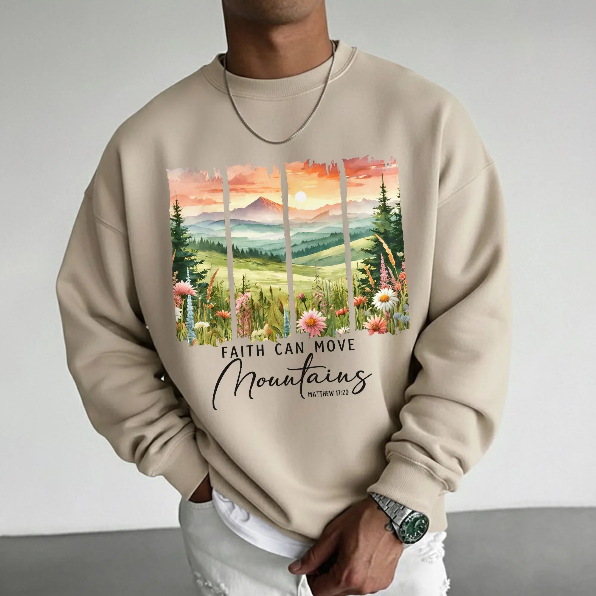 Faith Can Move Mountains Landscape Design – Landscape of Creation – Unisex T-shirt / Hoodie / Sweatshirt - Faith Guided Life