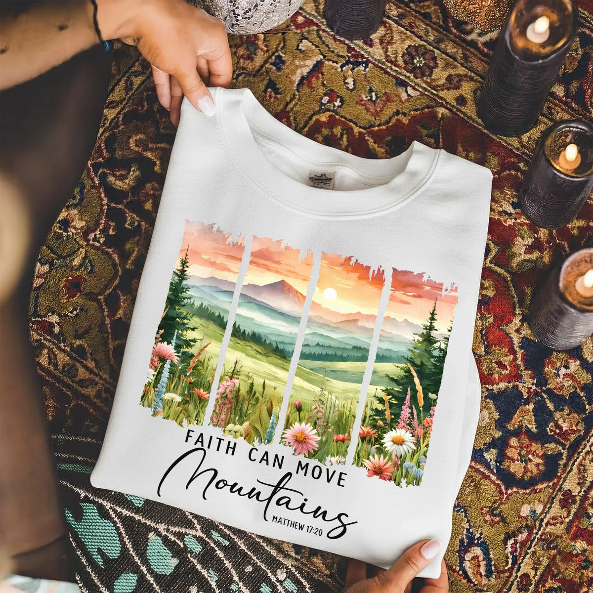 Faith Can Move Mountains Landscape Design – Landscape of Creation – Unisex T-shirt / Hoodie / Sweatshirt - Faith Guided Life