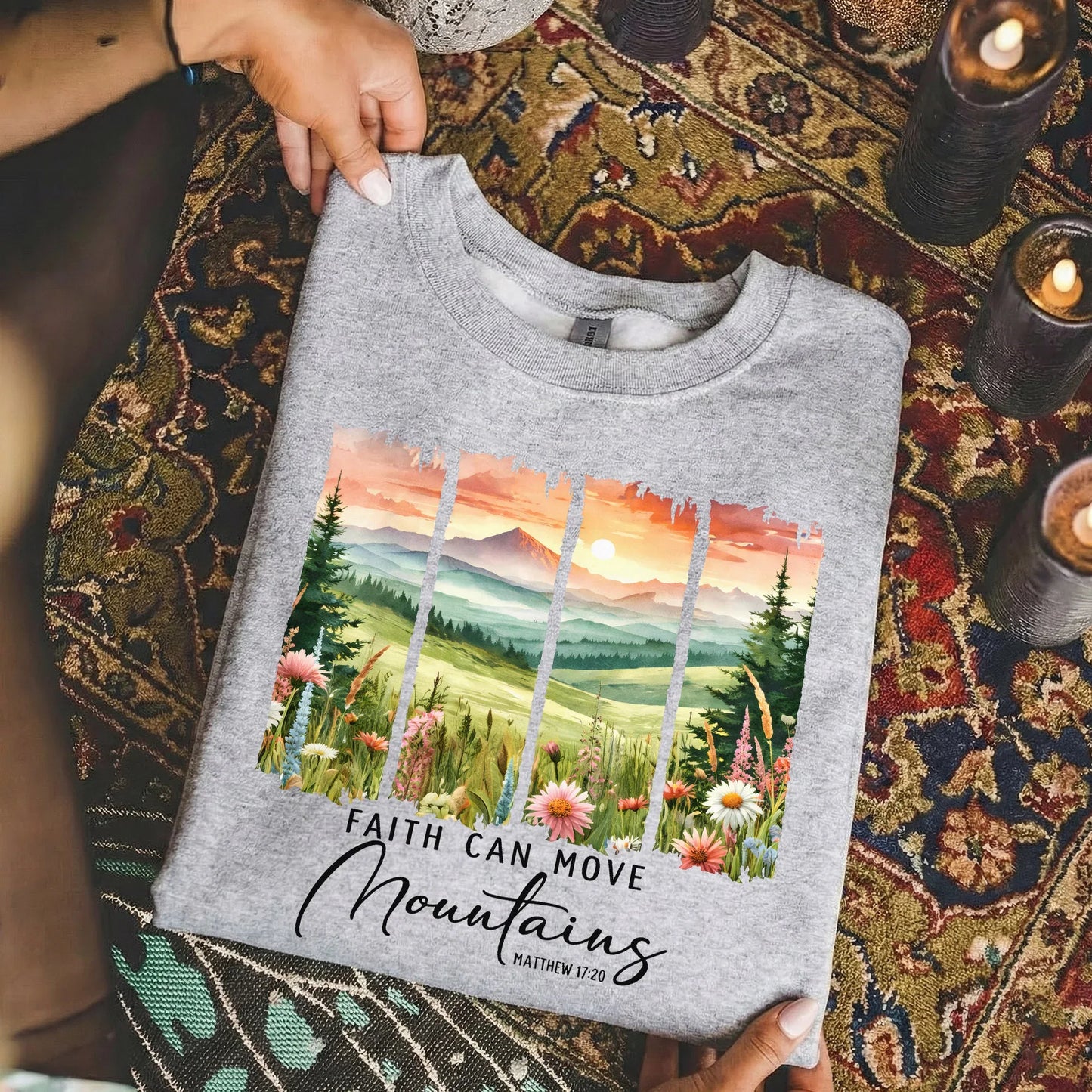 Faith Can Move Mountains Landscape Design – Landscape of Creation – Unisex T-shirt / Hoodie / Sweatshirt - Faith Guided Life