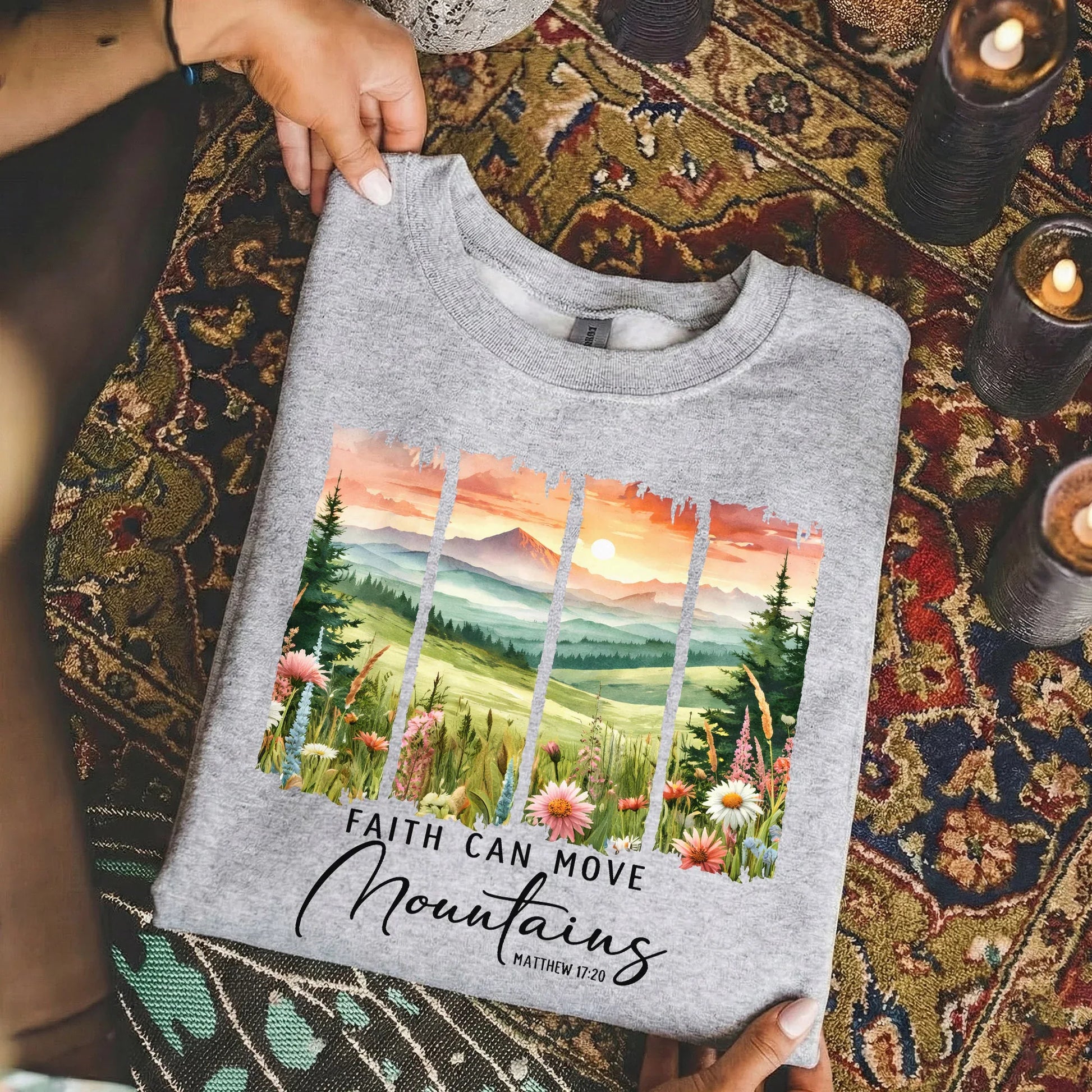 Faith Can Move Mountains Landscape Design – Landscape of Creation – Unisex T-shirt / Hoodie / Sweatshirt - Faith Guided Life