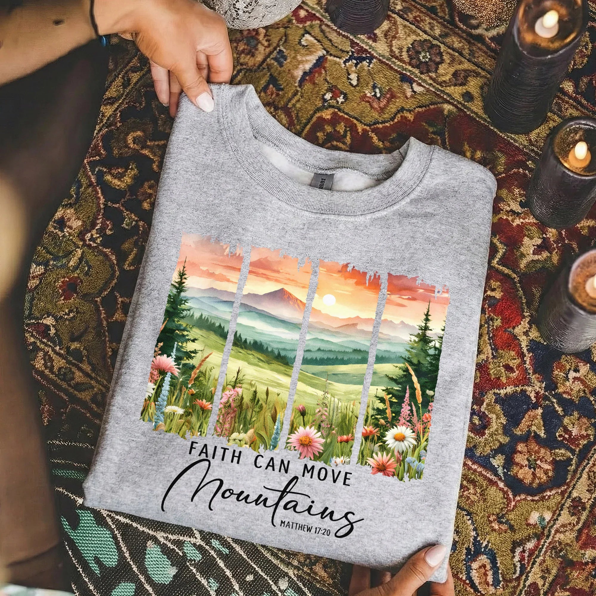 Faith Can Move Mountains Landscape Design – Landscape of Creation – Unisex T-shirt / Hoodie / Sweatshirt - Faith Guided Life