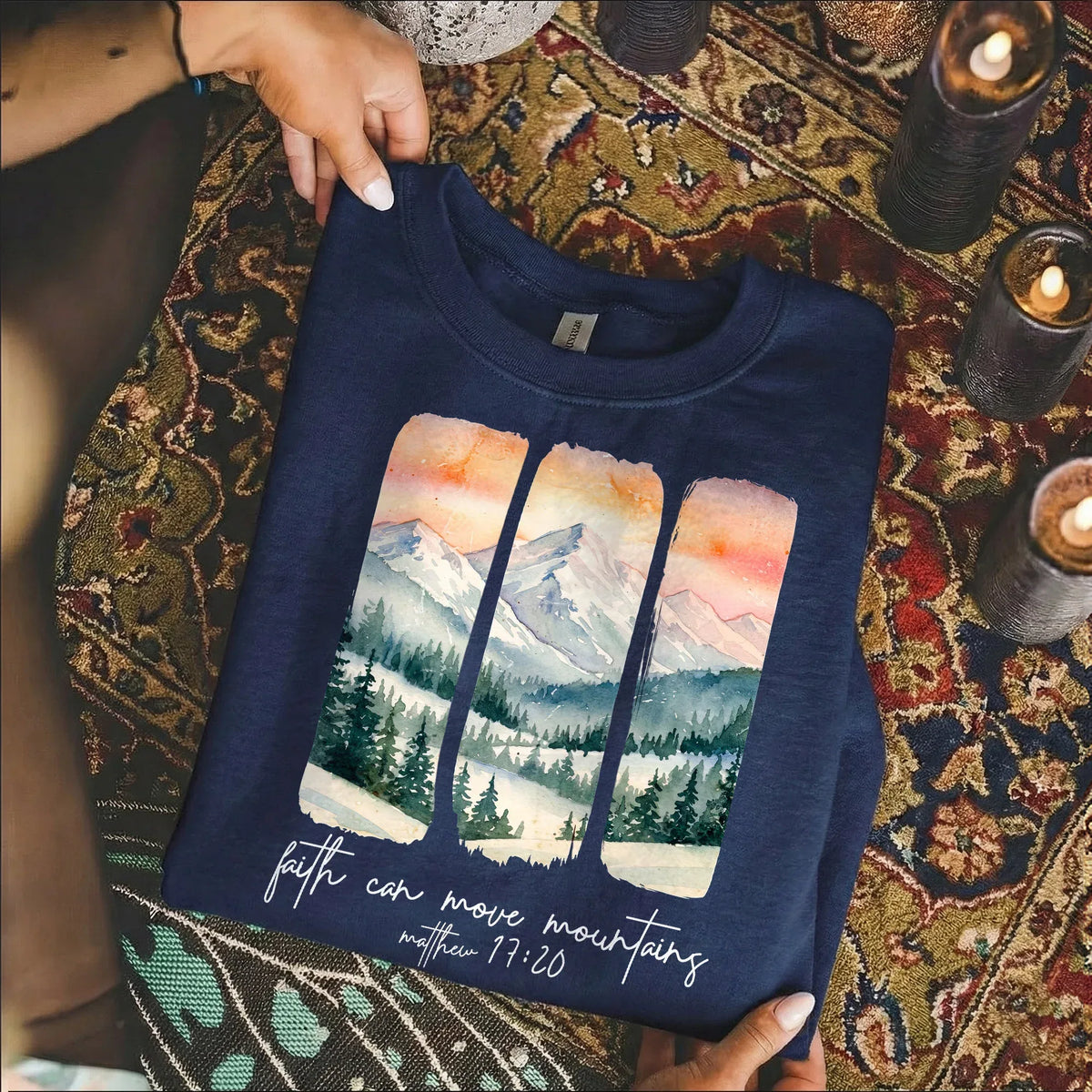Faith Can Move Mountains – Landscape of Creation – Unisex T-shirt / Hoodie / Sweatshirt - Faith Guided Life