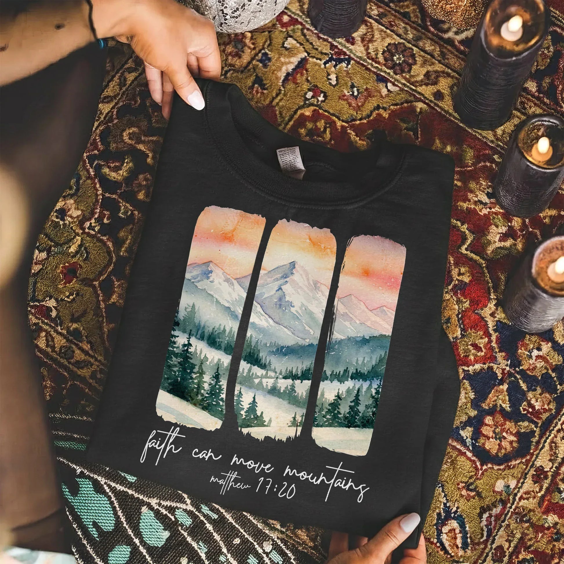 Faith Can Move Mountains – Landscape of Creation – Unisex T-shirt / Hoodie / Sweatshirt - Faith Guided Life