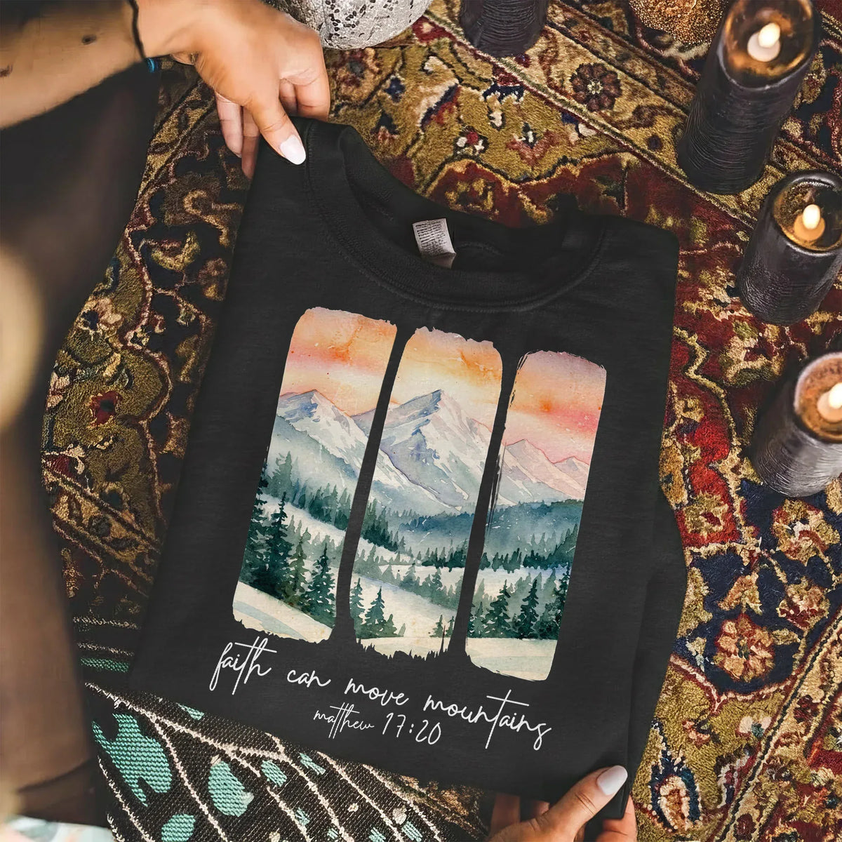 Faith Can Move Mountains – Landscape of Creation – Unisex T-shirt / Hoodie / Sweatshirt - Faith Guided Life