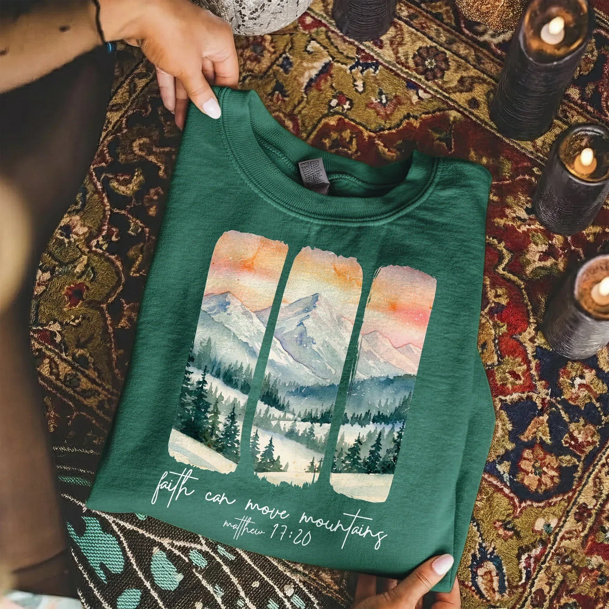 Faith Can Move Mountains – Landscape of Creation – Unisex T-shirt / Hoodie / Sweatshirt - Faith Guided Life