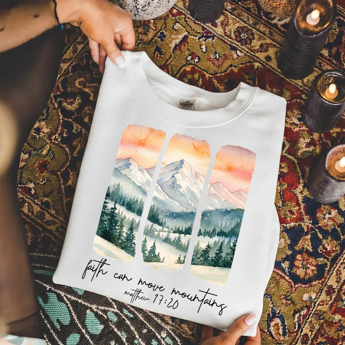 Faith Can Move Mountains – Landscape of Creation – Unisex T-shirt / Hoodie / Sweatshirt - Faith Guided Life
