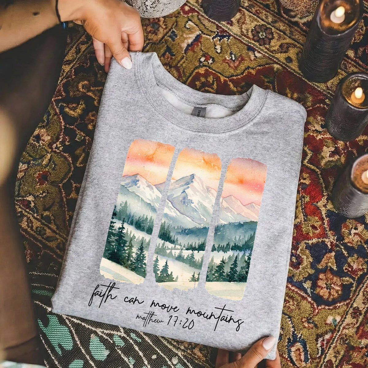 Faith Can Move Mountains – Landscape of Creation – Unisex T-shirt / Hoodie / Sweatshirt - Faith Guided Life