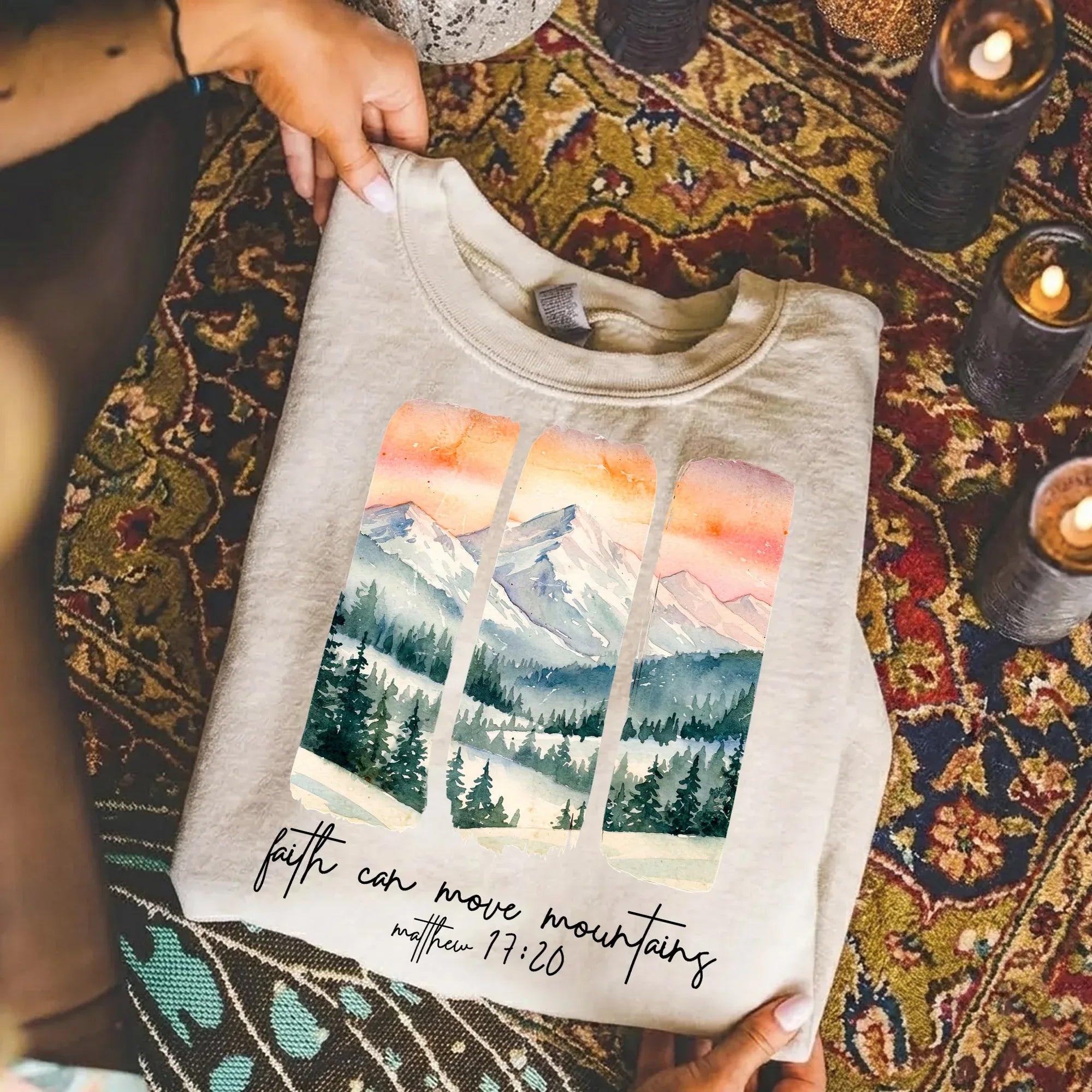 Faith Can Move Mountains – Landscape of Creation – Unisex T-shirt / Hoodie / Sweatshirt - Faith Guided Life