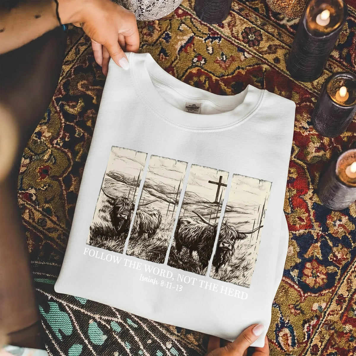 Follow the Word, Not the Herd – Landscape of Creation – Unisex Tshirt / Hoodie / Sweatshirt - Faith Guided Life