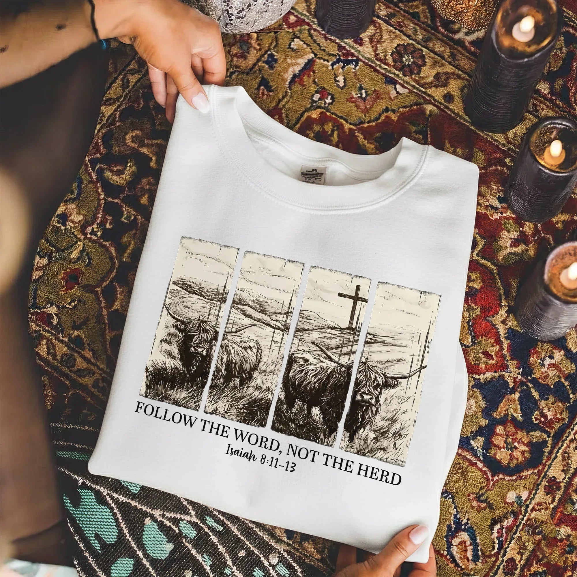 Follow the Word, Not the Herd – Landscape of Creation – Unisex Tshirt / Hoodie / Sweatshirt - Faith Guided Life