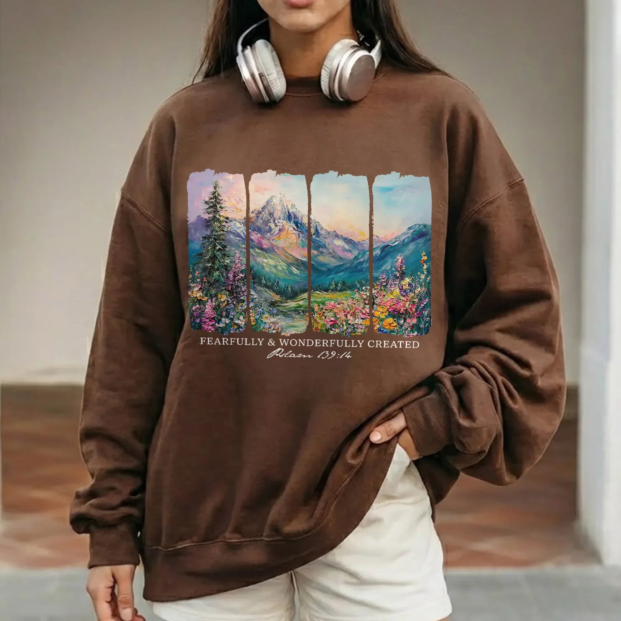 Fearfully & Wonderfully Created Mountain Landscape – Landscape of Creation – Unisex Tshirt / Hoodie / Sweatshirt - Faith Guided Life
