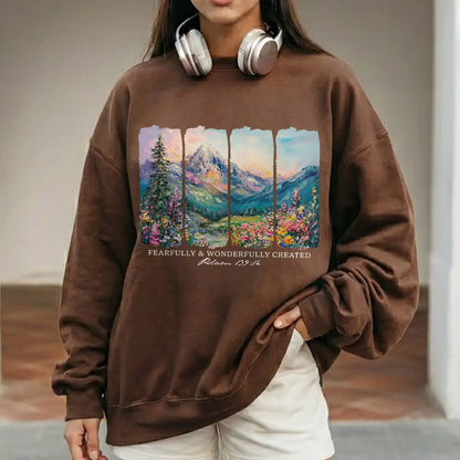 Fearfully & Wonderfully Created Mountain Landscape – Landscape of Creation – Unisex Tshirt / Hoodie / Sweatshirt - Faith Guided Life