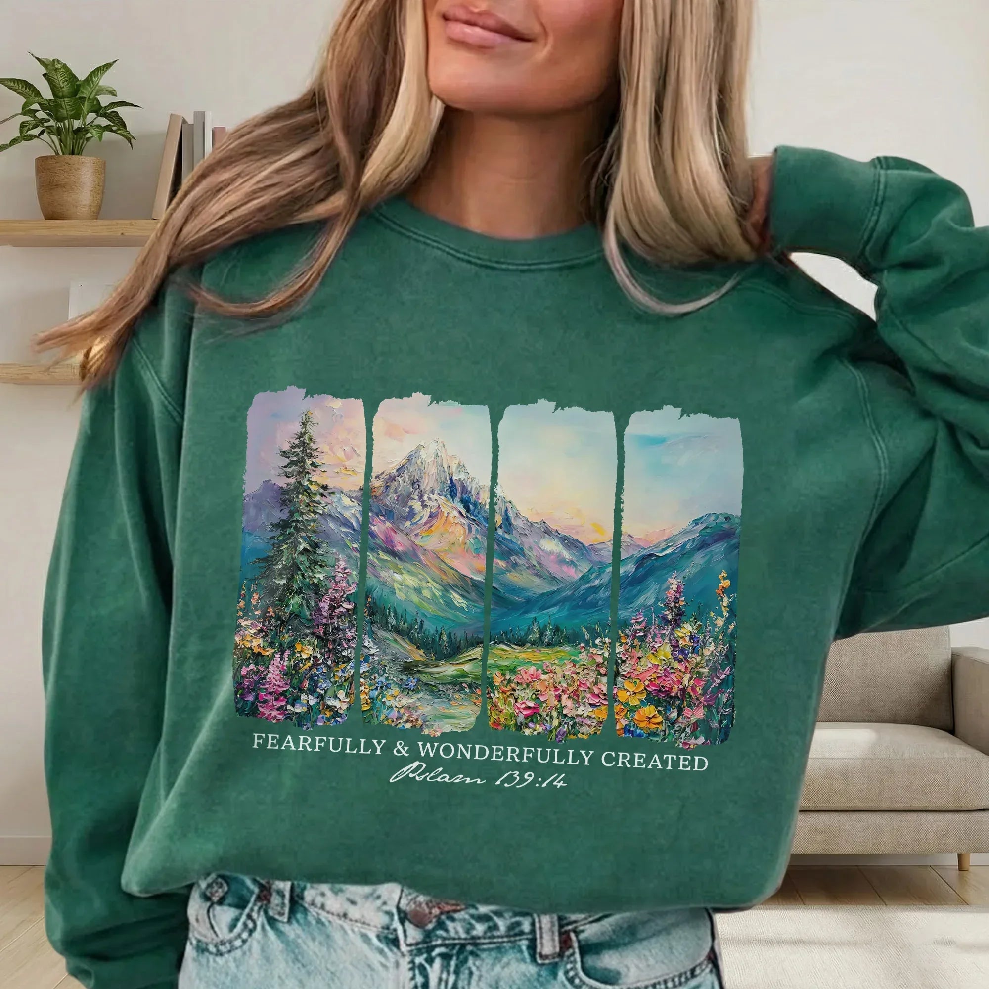 Fearfully & Wonderfully Created Mountain Landscape – Landscape of Creation – Unisex Tshirt / Hoodie / Sweatshirt - Faith Guided Life